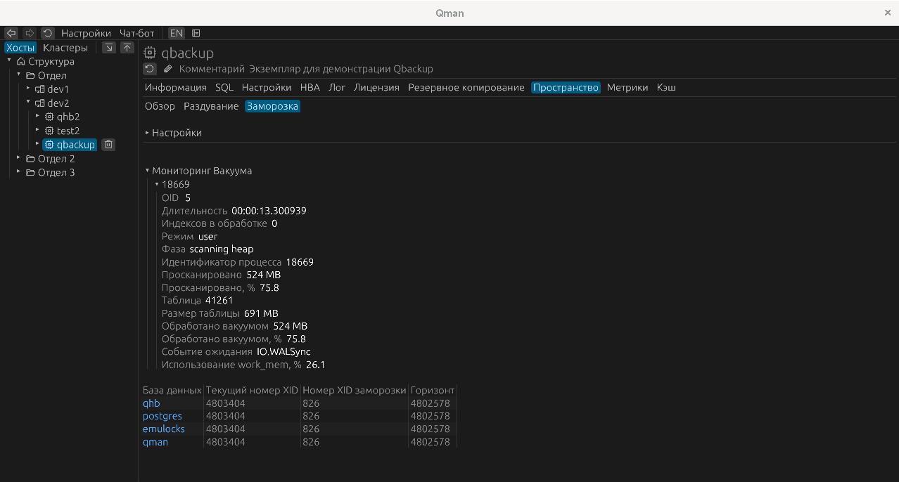 Мониторинг вакуума